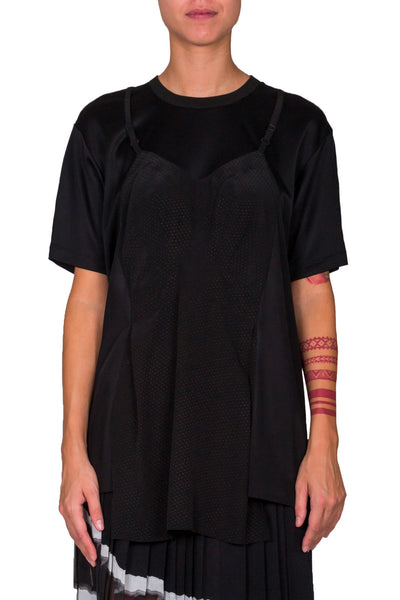 Draped Slip Detail Jersey - cooder