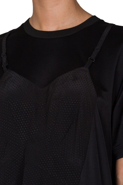 Draped Slip Detail Jersey - cooder