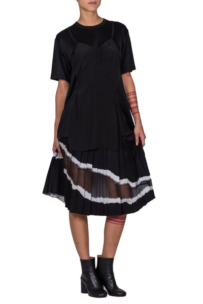 Draped Slip Detail Jersey - cooder