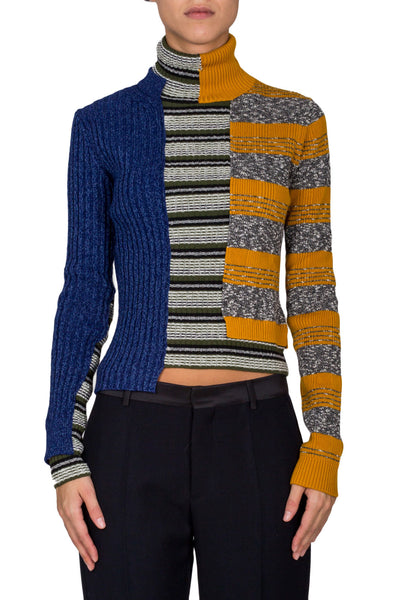 Patchwork Knit Swater - cooder