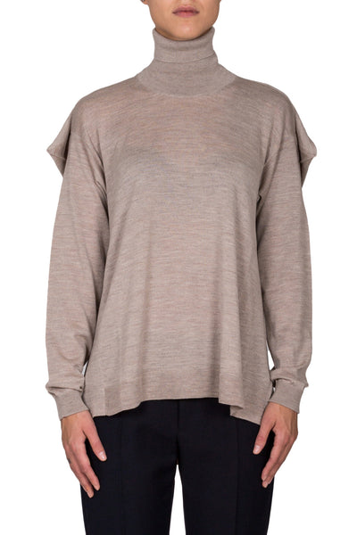 Draped Back Roll Neck Jumper - cooder
