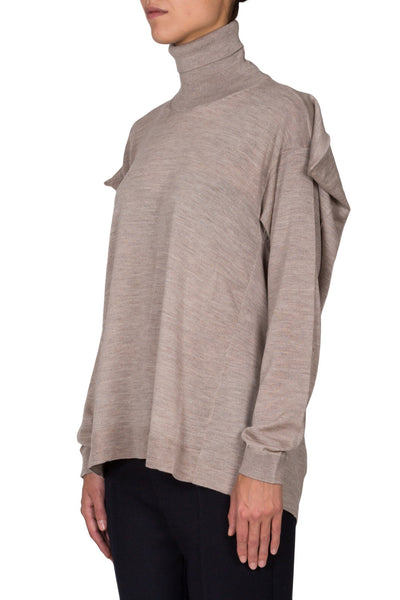 Draped Back Roll Neck Jumper - cooder