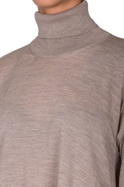 Draped Back Roll Neck Jumper - cooder