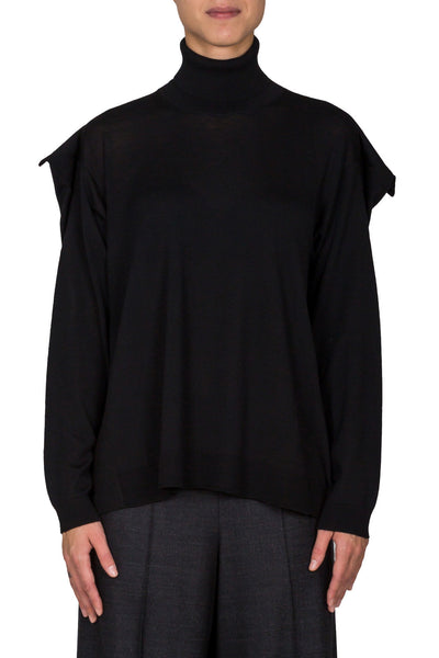 Draped Back Roll Neck Jumper - cooder