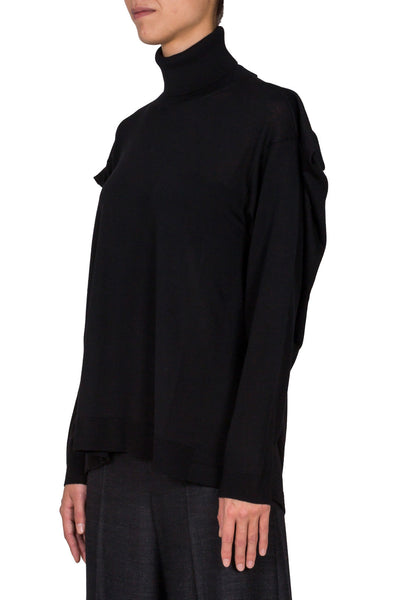 Draped Back Roll Neck Jumper - cooder