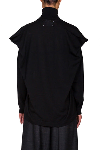 Draped Back Roll Neck Jumper - cooder