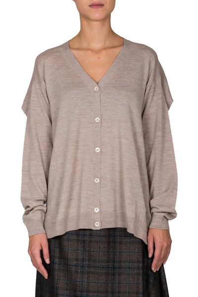 Draped Back Knit Cardigan - cooder