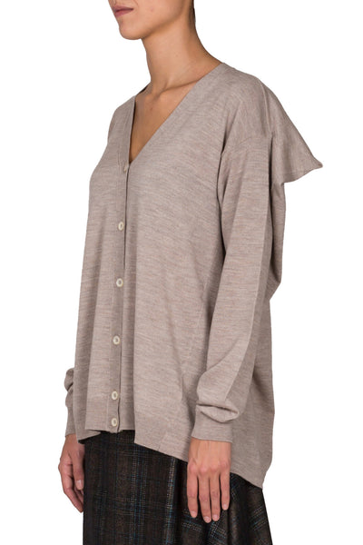 Draped Back Knit Cardigan - cooder