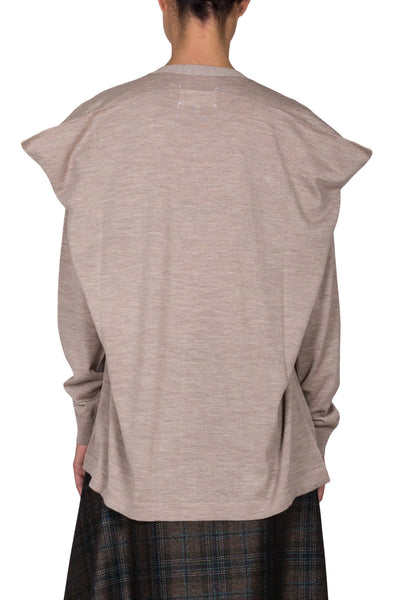 Draped Back Knit Cardigan - cooder