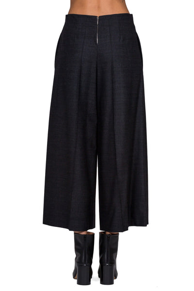 Wide Leg Cropped Trousers - cooder