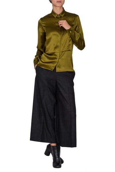 Wide Leg Cropped Trousers - cooder