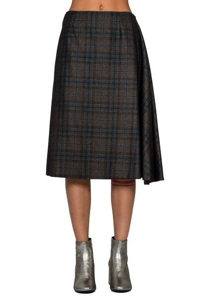 Asymmetric Tweed Skirt - cooder